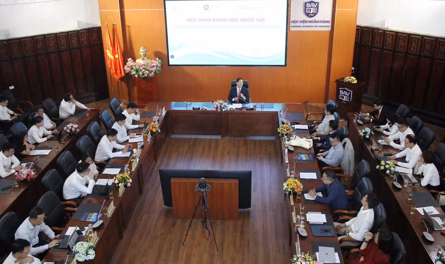 Toàn cảnh Hội thảo Khoa học Quốc gia tại Học viện Ngân hàng ngày 25/5/2026