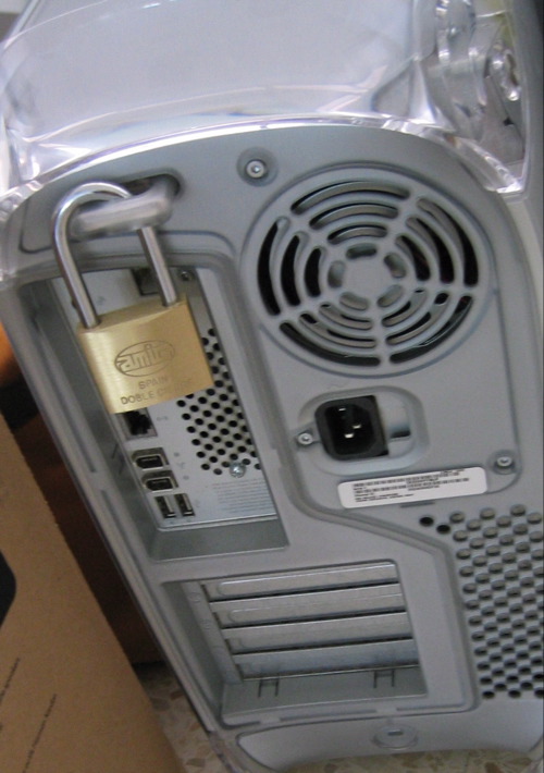 Computer security lock representing export restrictions restrictions