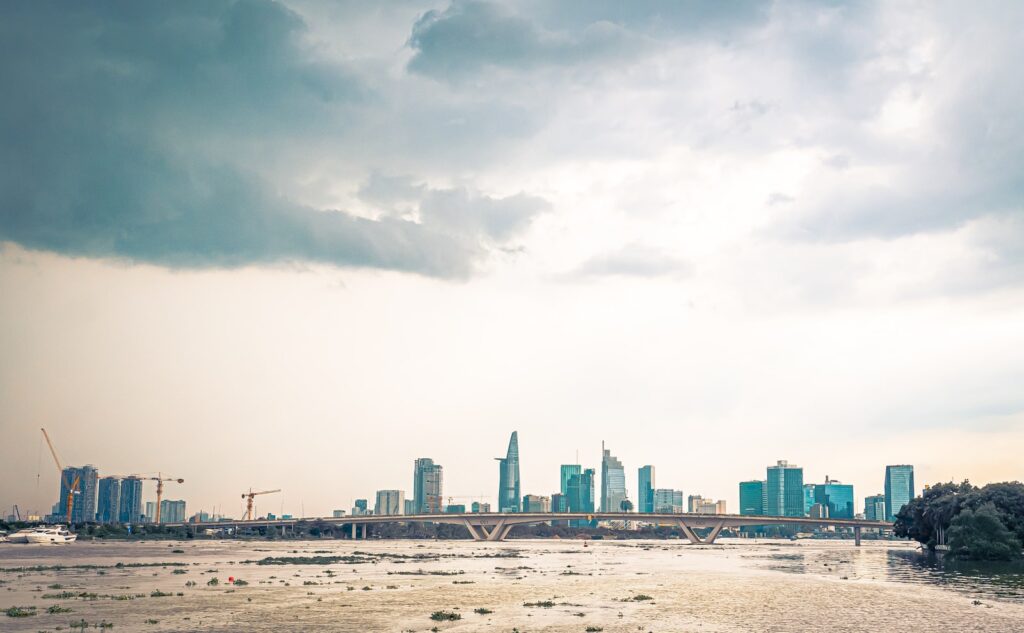 Ho Chi Minh City skyline, home of the HOSE exchange where PNJ is listed
