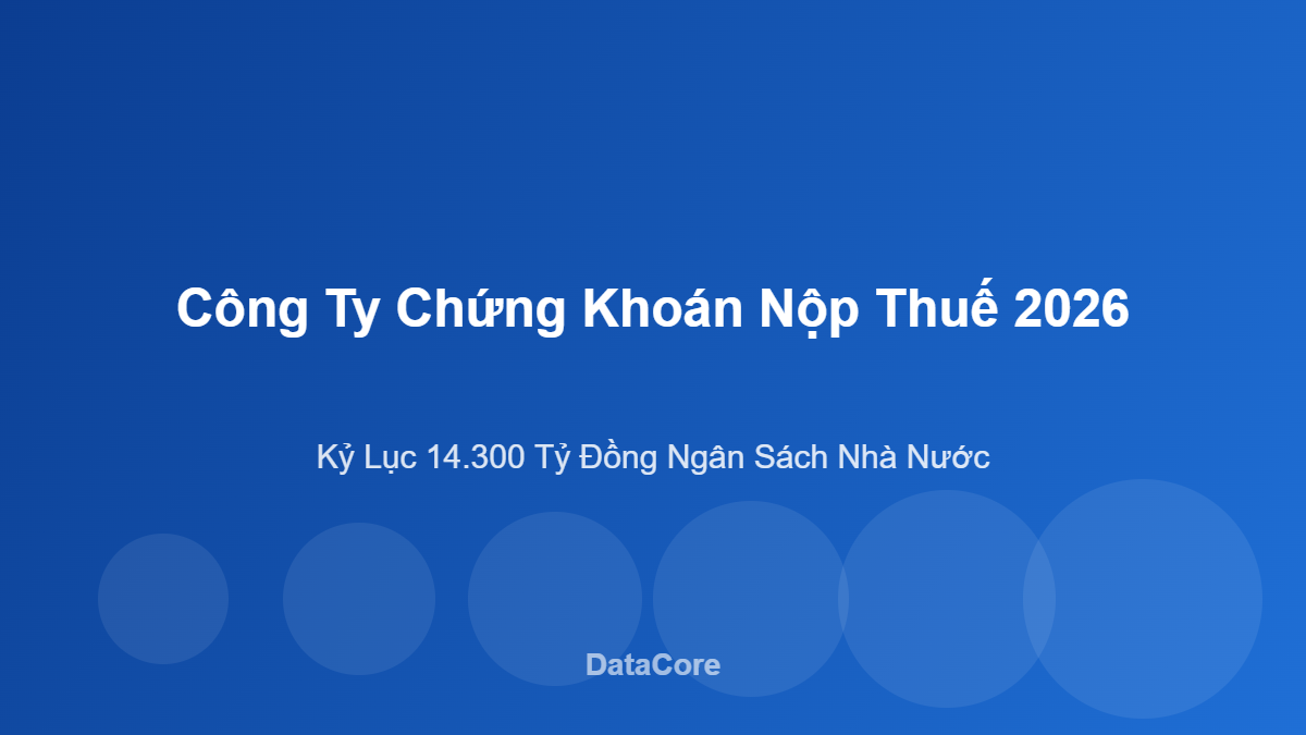 Công ty chứng khoán nộp thuế 2026 biểu đồ kỷ lục 14.300 tỷ đồng