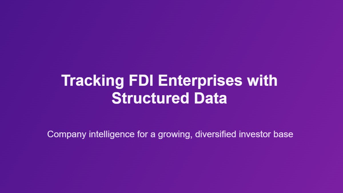 Tracking FDI enterprises in Ho Chi Minh City with structured company data