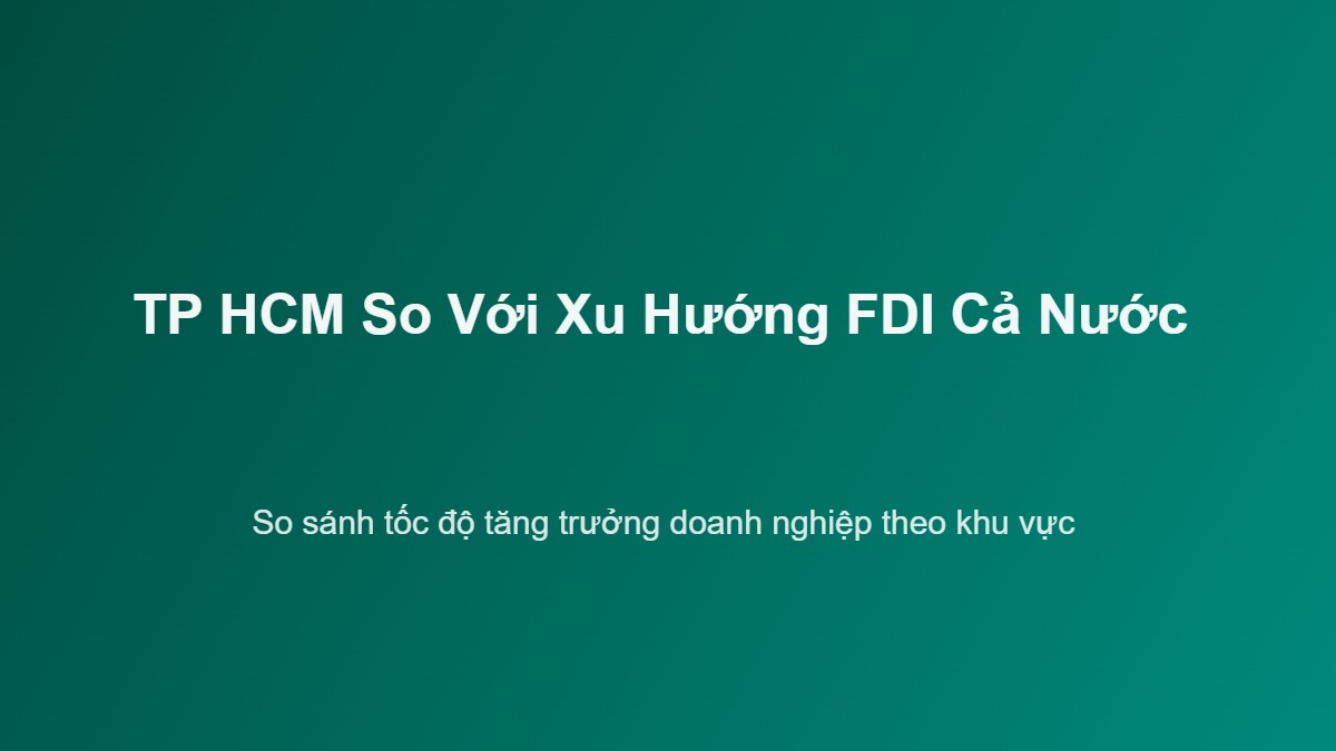 TP HCM so với xu hướng FDI cả nước