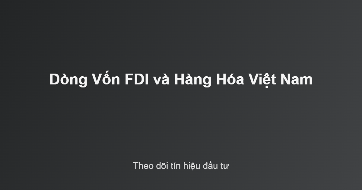 Biểu đồ dòng vốn FDI minh họa tác động lên hàng hóa Việt Nam