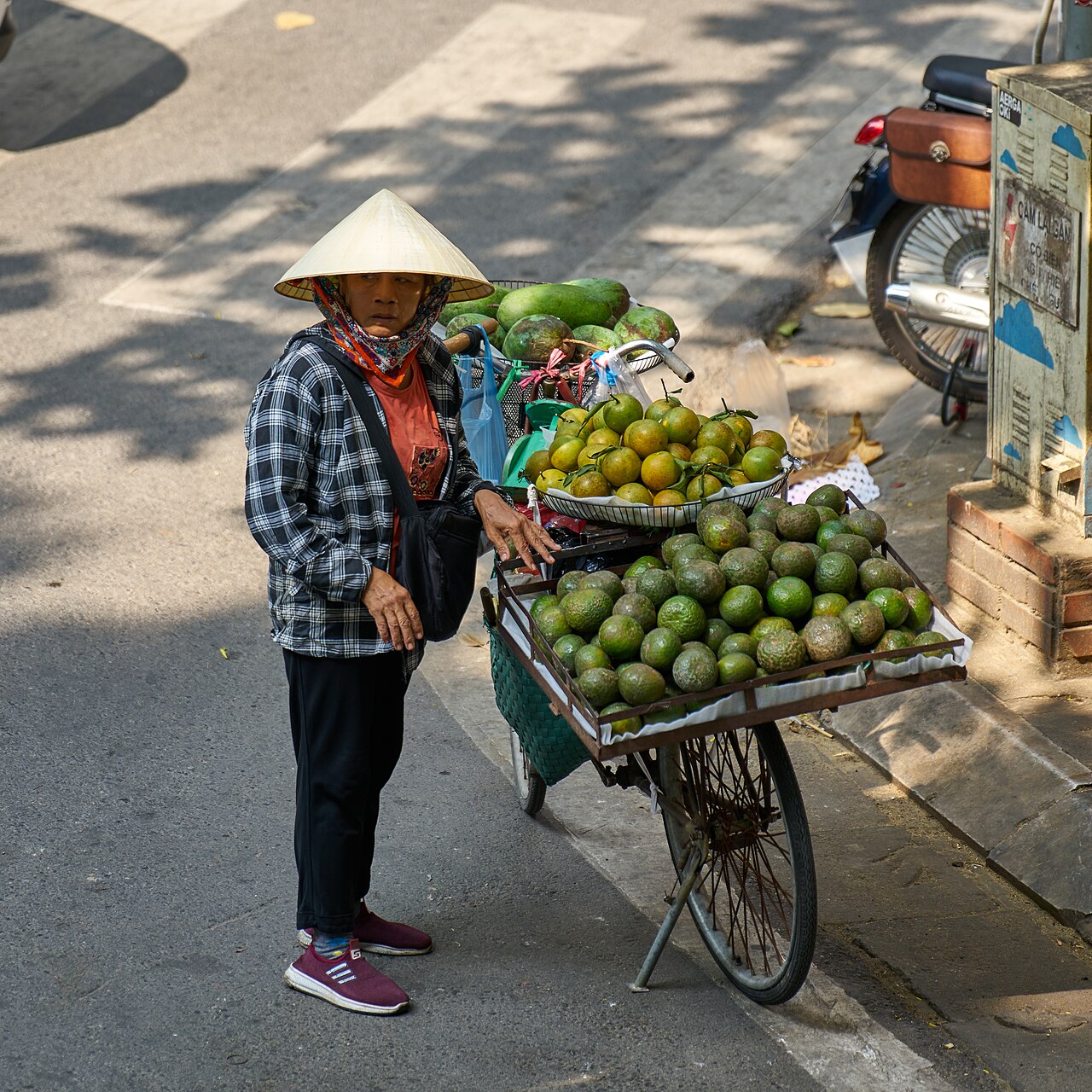 Household business street shop in Hanoi Old Quarter, Vietnam