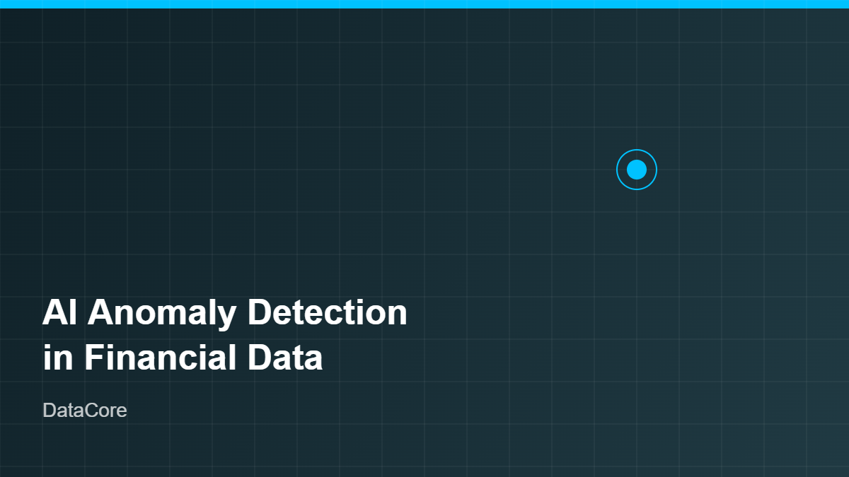 AI Anomaly Detection in Financial Data