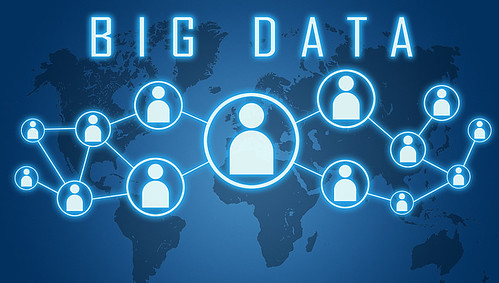 Big data visualization representing enterprise business data