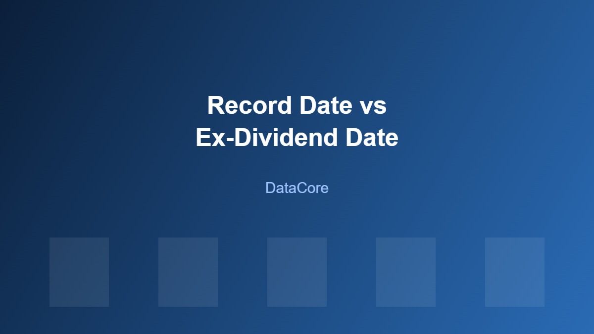 Diagram comparing dividend record date and ex-dividend date timing