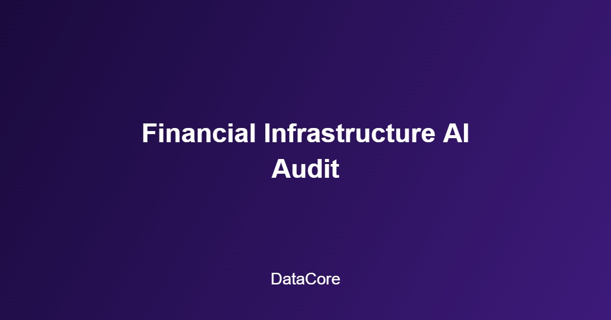 AI security auditing financial infrastructure risk
