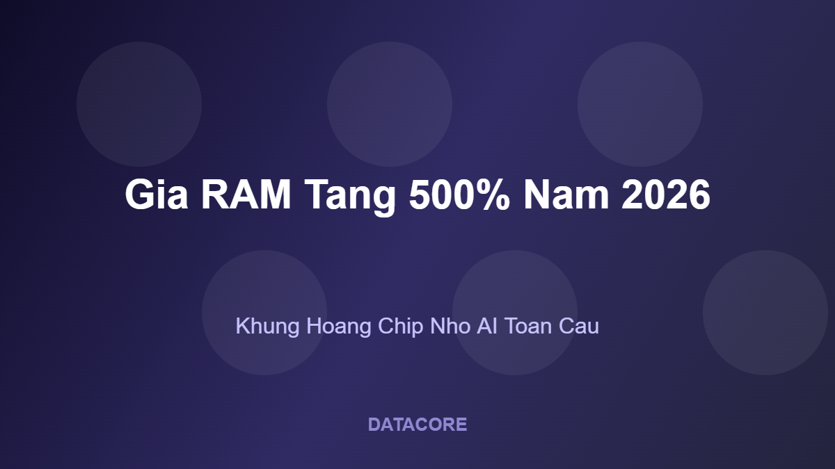 Giá RAM Tăng 500%: Khủng Hoảng Chip Nhớ AI Nghiêm Trọng 2026